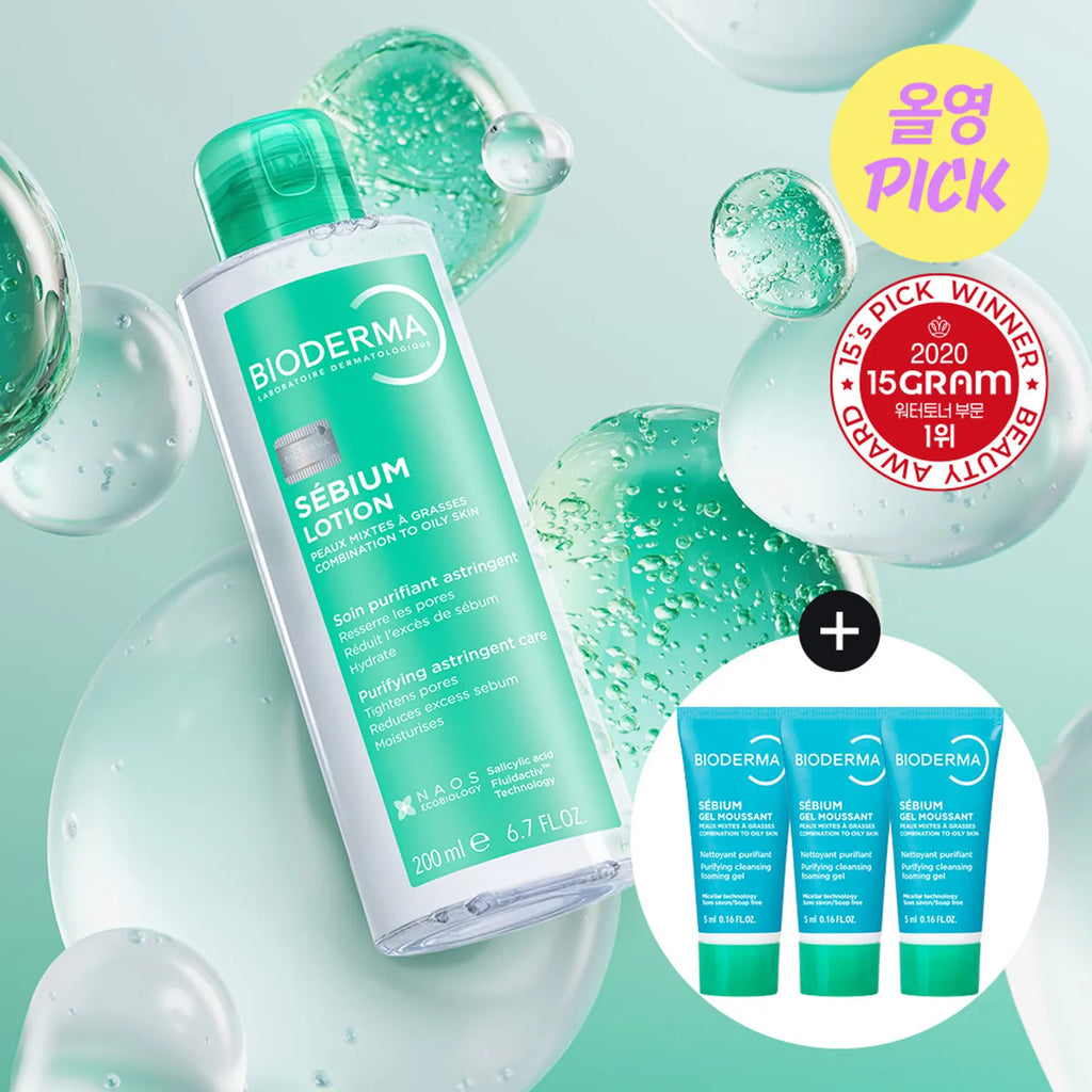 Bioderma Sebium Lotion 200ml Set (+Sebium Gel Moussant 5ml*3)