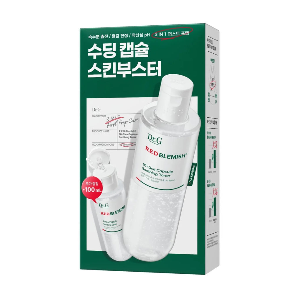 Dr.G Red Blemish 10-Cica Capsule Soothing Toner 300ml Set (+100ml)