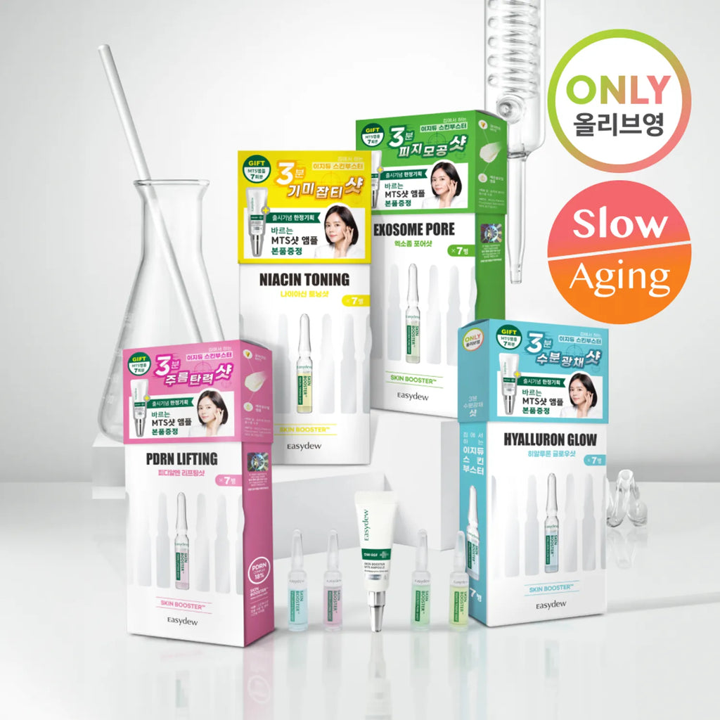 easydew Skin Booster Hyaluron Glow Shot Ampoule 1ml*7ea Set (+MTS Ampoule 3.5ml)