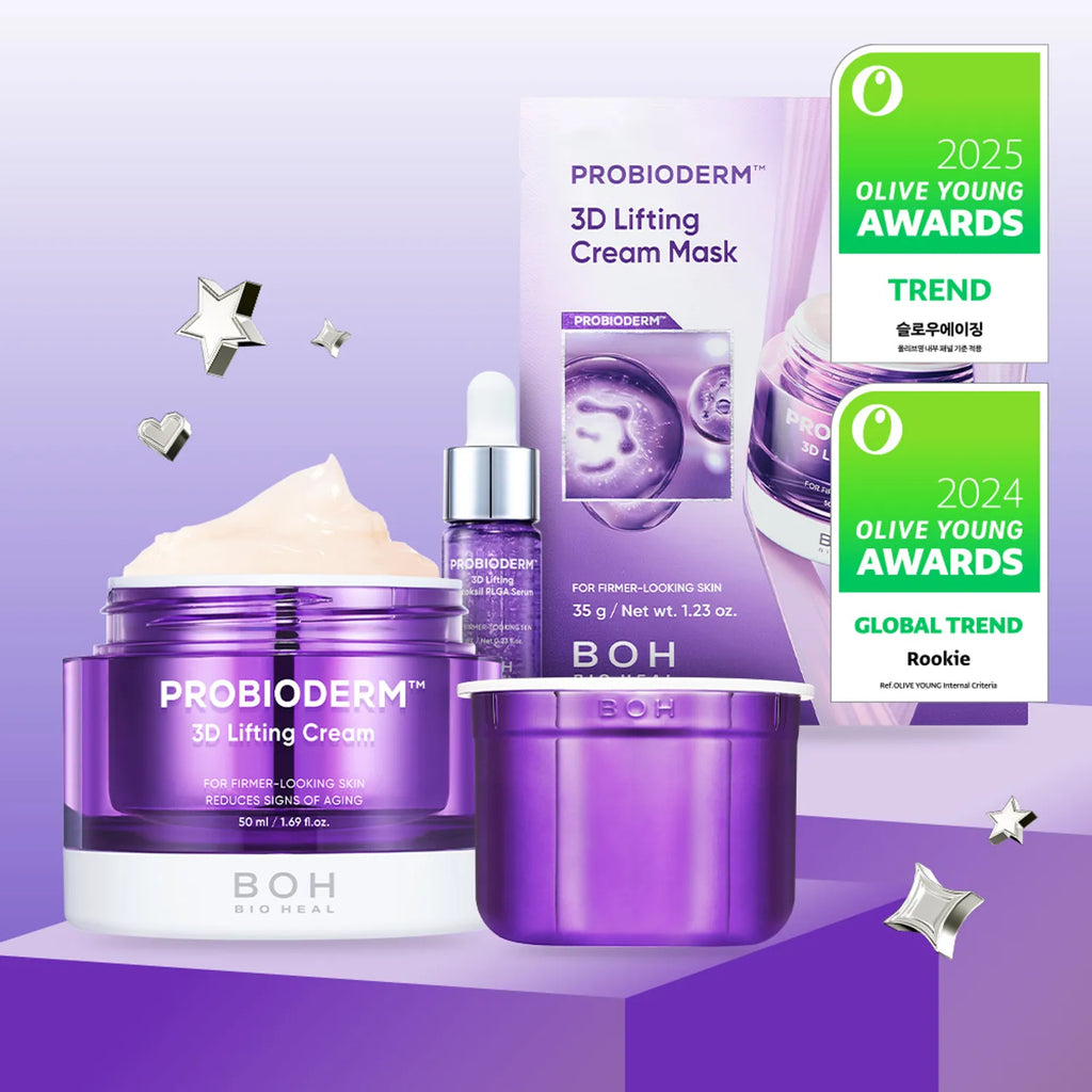 ★2025 Awards★ BIOHEAL BOH Probioderm 3D Lifting Cream 50ml Limited Set (+PLGA Serum 7ml+Cream Mask Sheet 1ea)