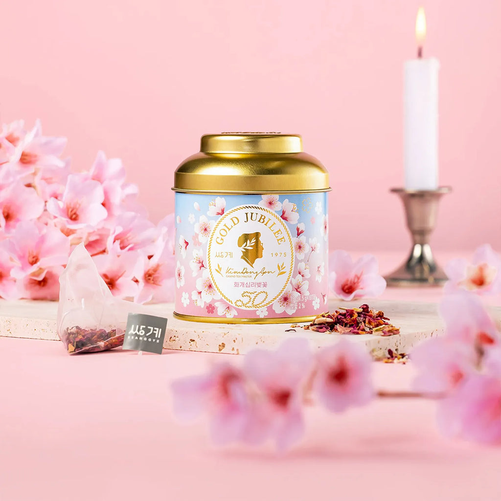 Ssanggye Gold Jubilee #Hwagae Simni Cherry Blossom Tea 10ea