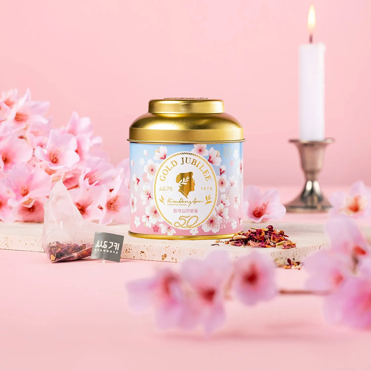 Ssanggye Gold Jubilee #Hwagae Simni Cherry Blossom Tea 10ea