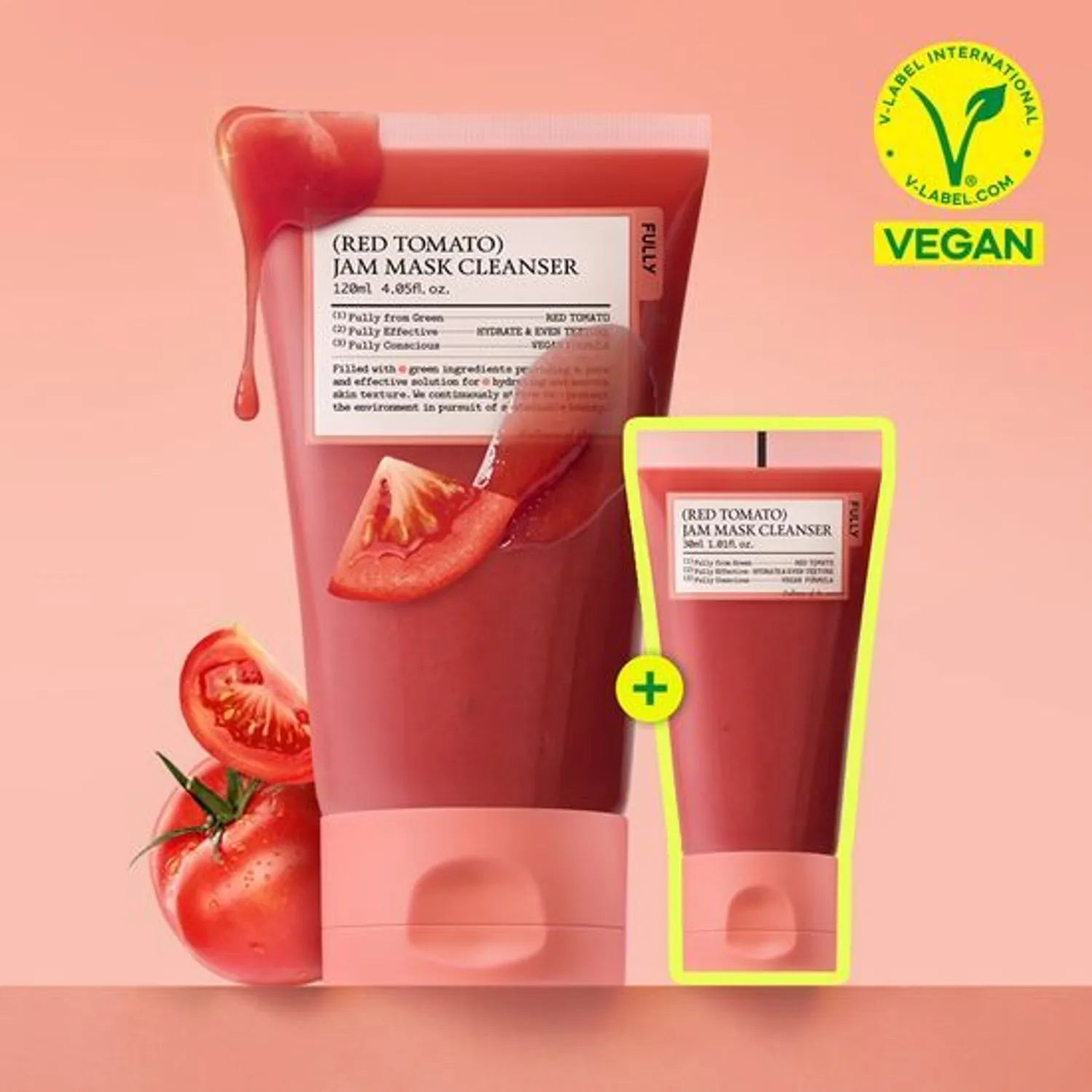 fully Pack Cleanser 120ml+30ml Set &ndash; Green Tomato/ Red Tomato/ Rice Dough