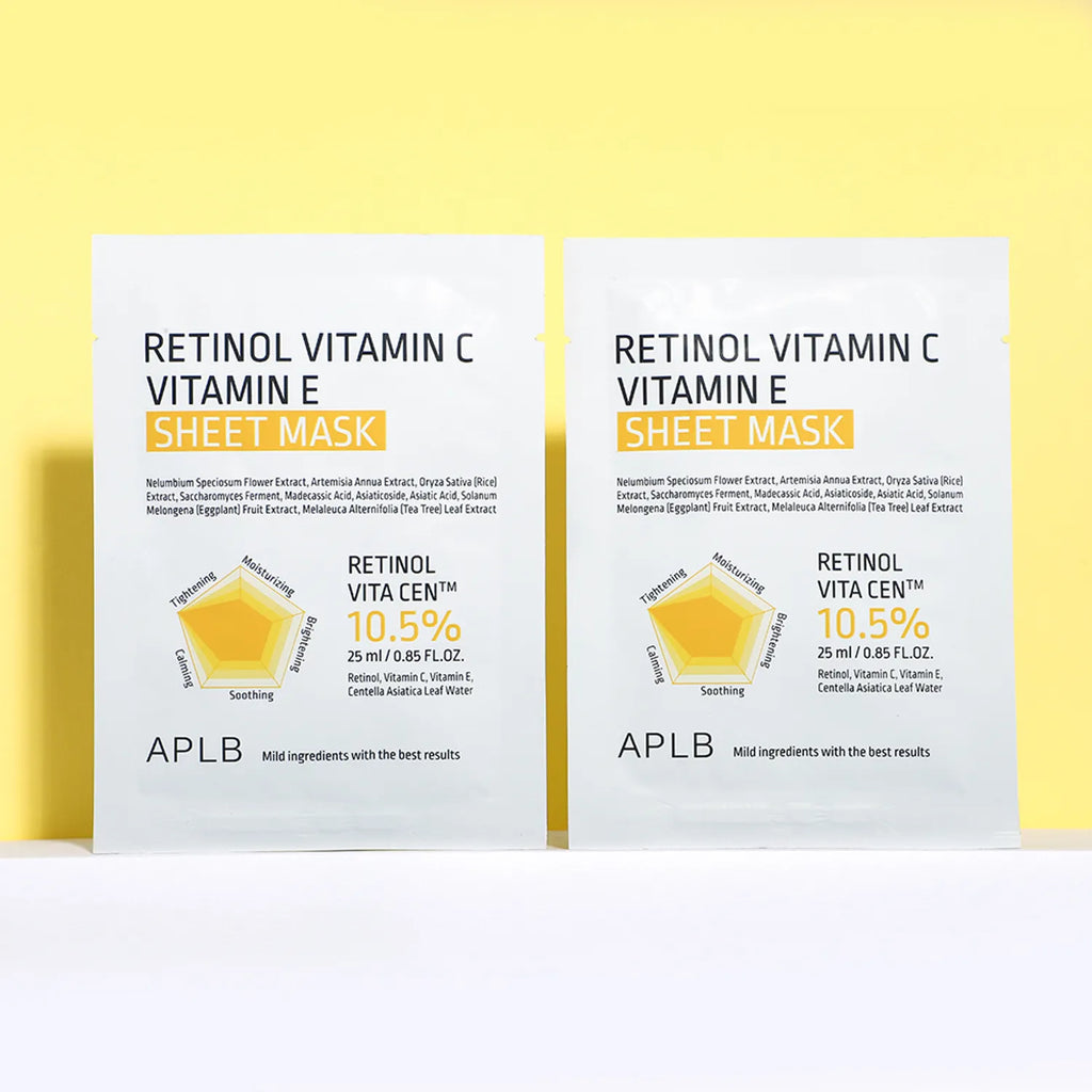 APLB Retinol Vitamin C Vitamin E Sheet Mask 25ml*10ea