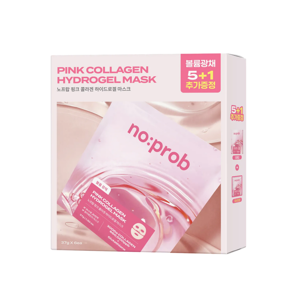 NoProb Hydrogel Mask Sheet Volume Glow 5+1 Set (Pink Collagen/Blue Azulene/Green Apple)