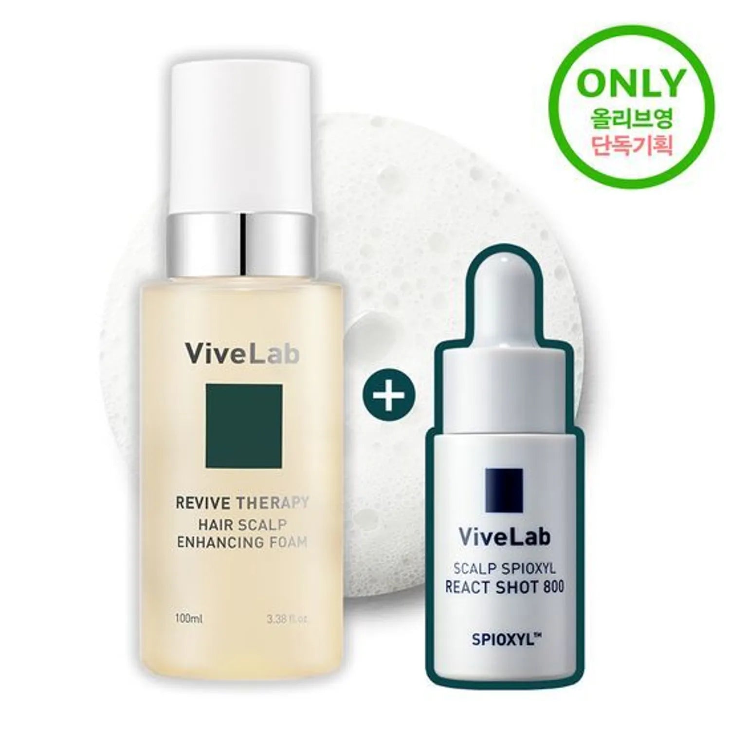 vivelab Revive Therapy Hair Scalp Enhancing Foam 100ml Set (+Spioxyl React Shot 800 8ml)