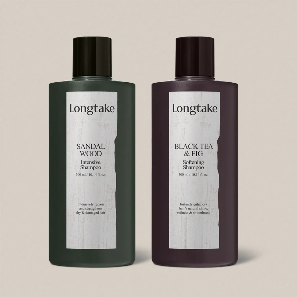 Longtake Shampoo 300mL (Set/Single) (Sandalwood / Black Tea & Fig / Basil & Vetiver)