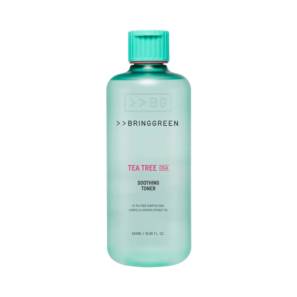 [Angyeong Mandu Edition] BRINGGREEN Tea Tree Cica Soothing Toner 500ml Set (+Angyeong Mandu Face Towel)