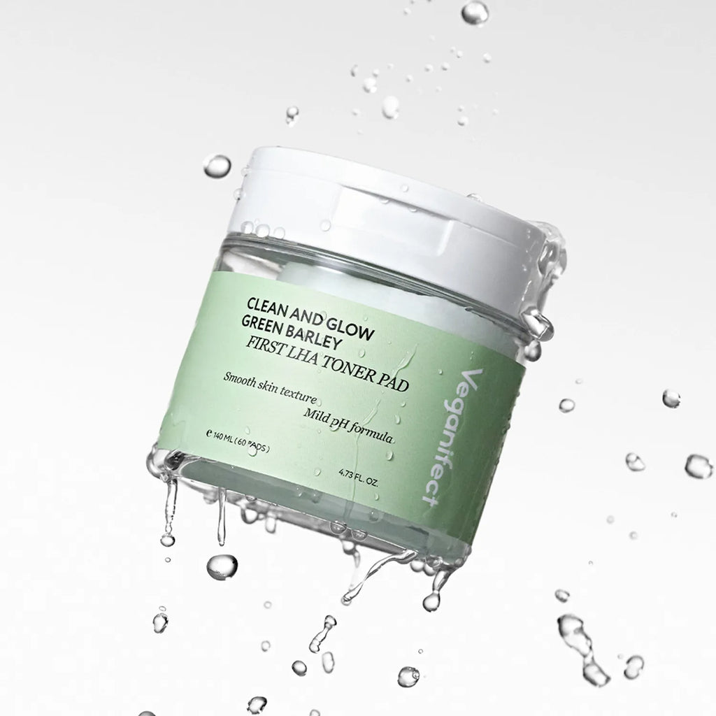 veganifect. Clean & Glow Green Barley First LHA Toner Pad 60P