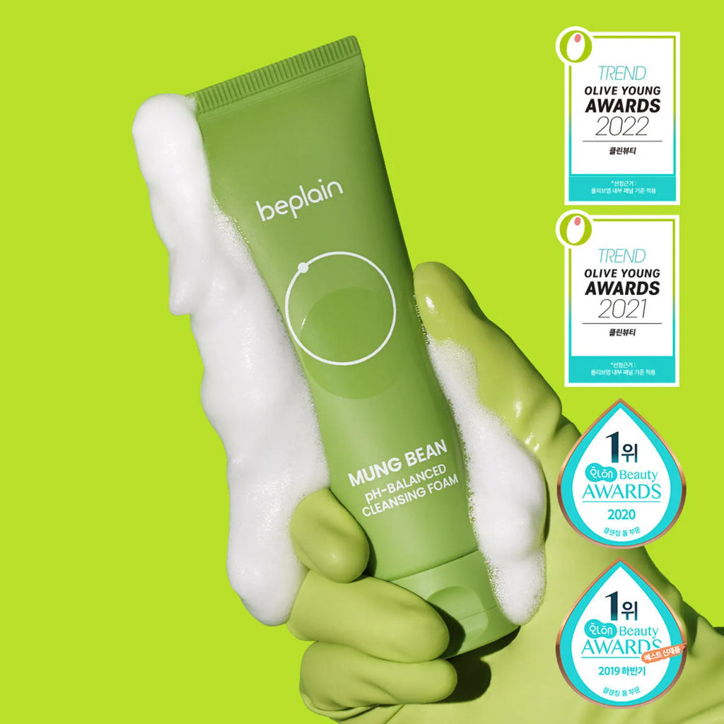 beplain Mung Bean pH-Balanced Cleansing Foam 80ml