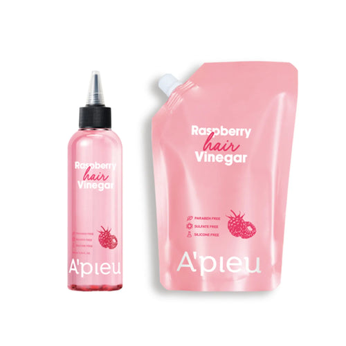 A&rsquo;pieu Raspberry Hair Vinegar 200ml Set (+Refill 400ml)