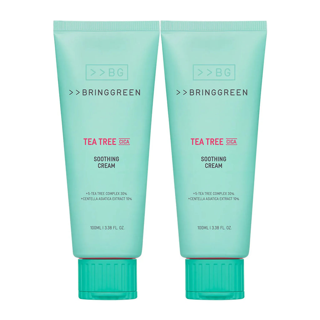 BRINGGREEN Tea Tree Cica Soothing Cream+ 100mL 2ea (Sebum Control Kit 3ea)