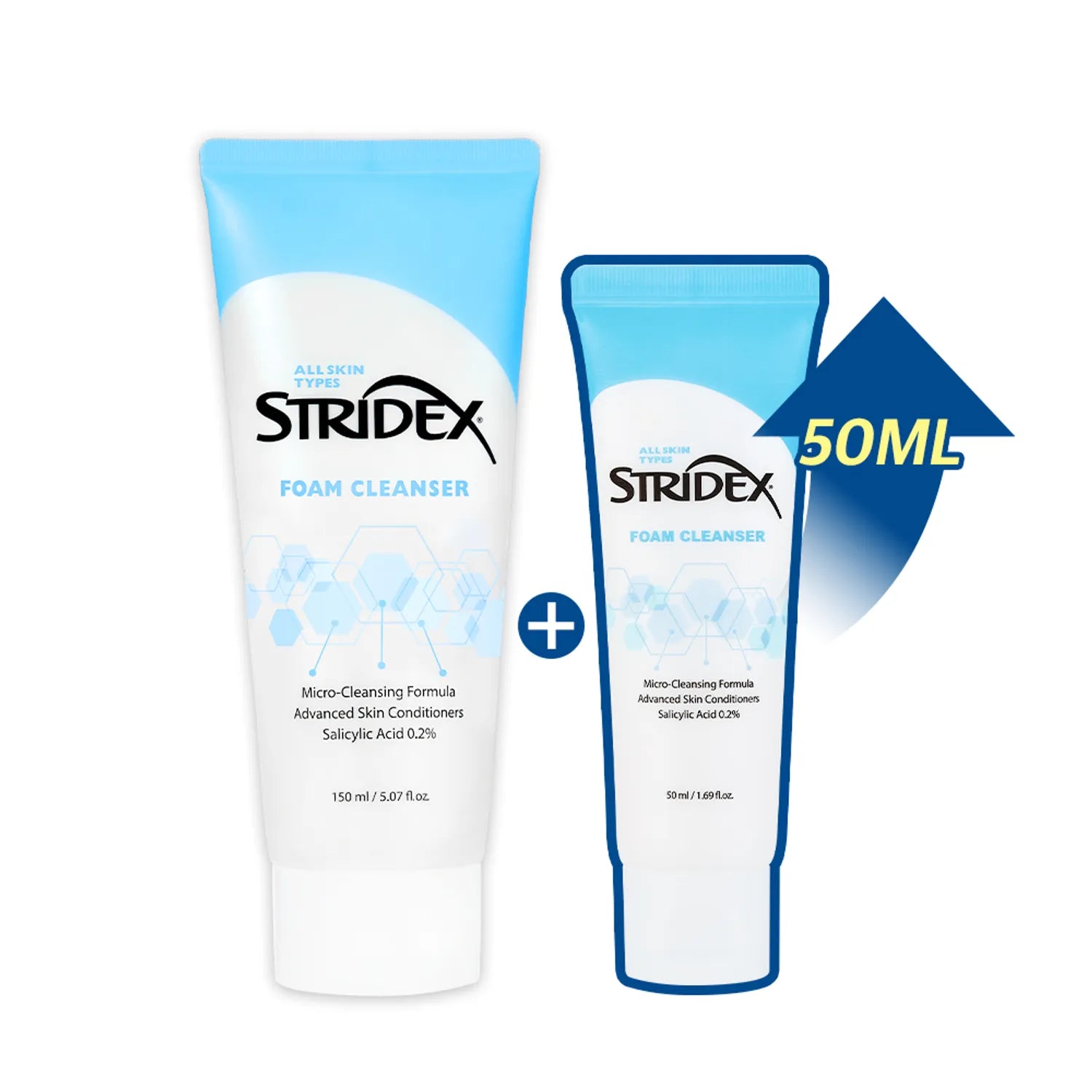 STRIDEX Foam Cleanser 150ml Set (+50ml)