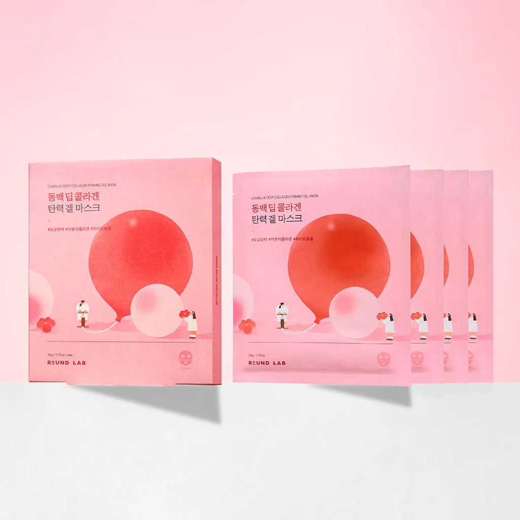 ROUND LAB Camellia Deep Collagen Firming Gel Mask Sheet 4ea