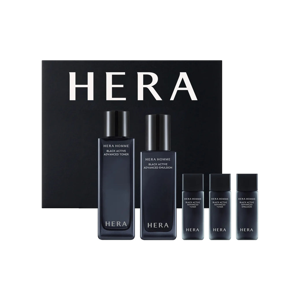 HERA Homme Black Active 2P Set (Toner 125ml+Emulsion 110ml)