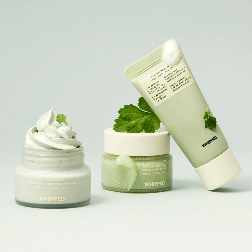 Whipped Mugtree Pore Calming Gift Set (Pack Cleanser 25g+Pack Scrub 35g+Cookie Clay 35ml)