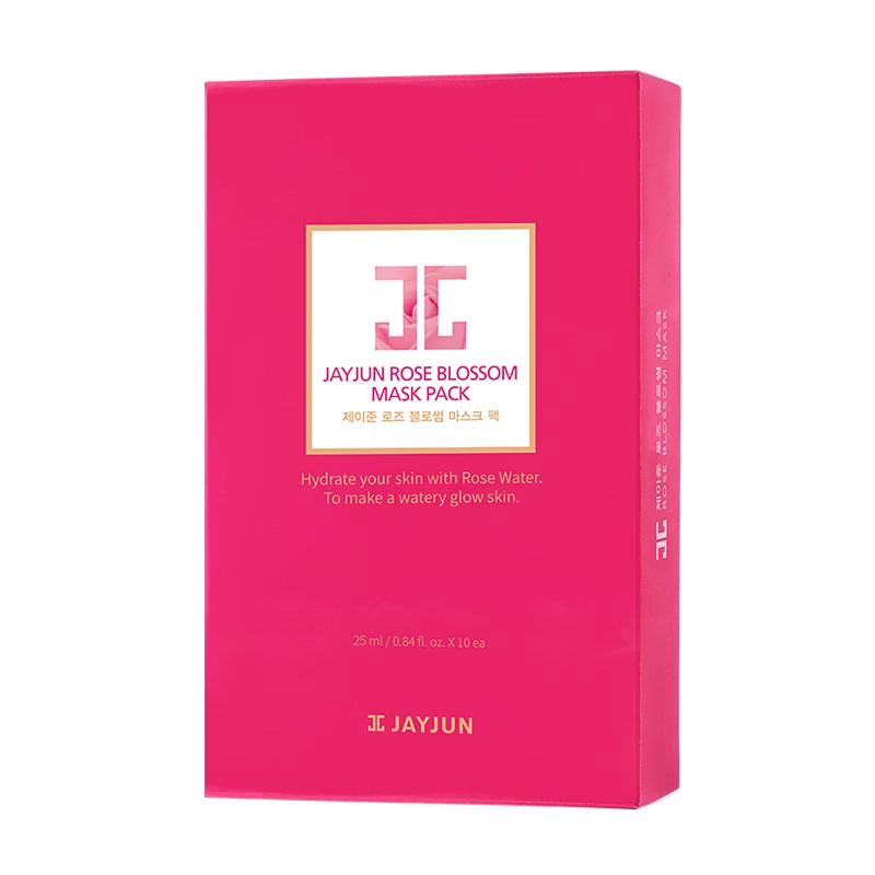 JAYJUN捷俊玫瑰精华面膜补水保湿提亮肤色水光面膜贴 10片