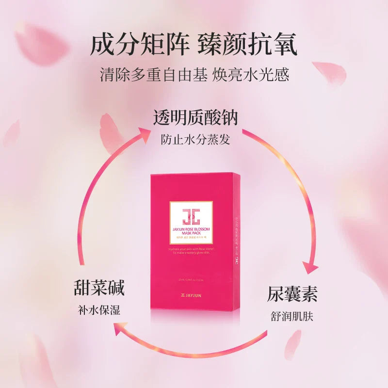 【韩国进口】JAYJUN捷俊玫瑰精华面膜补水保湿提亮肤色水光面膜贴1片