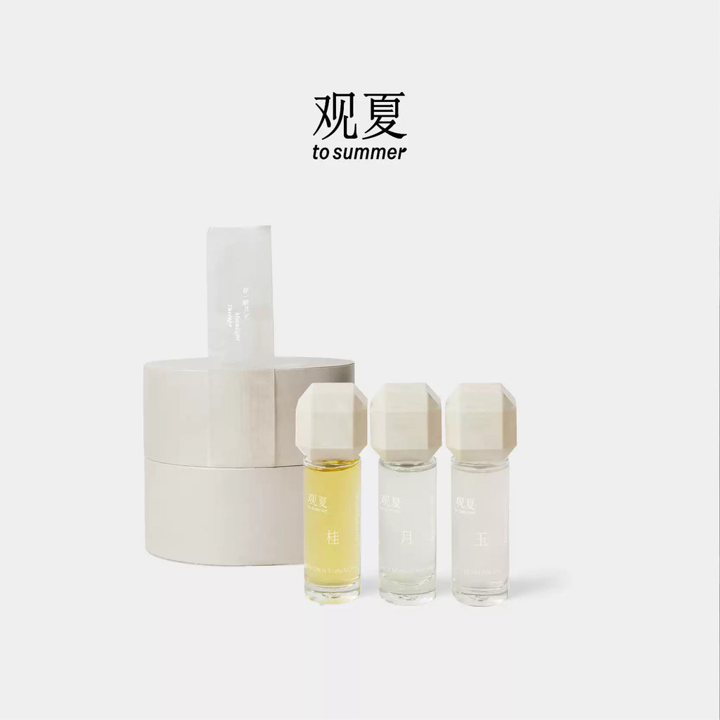 TO SUMMER Moonlit Perfume Gift Set (3 Oriental Scents) - Moonlight, Osmanthus, White Jade
