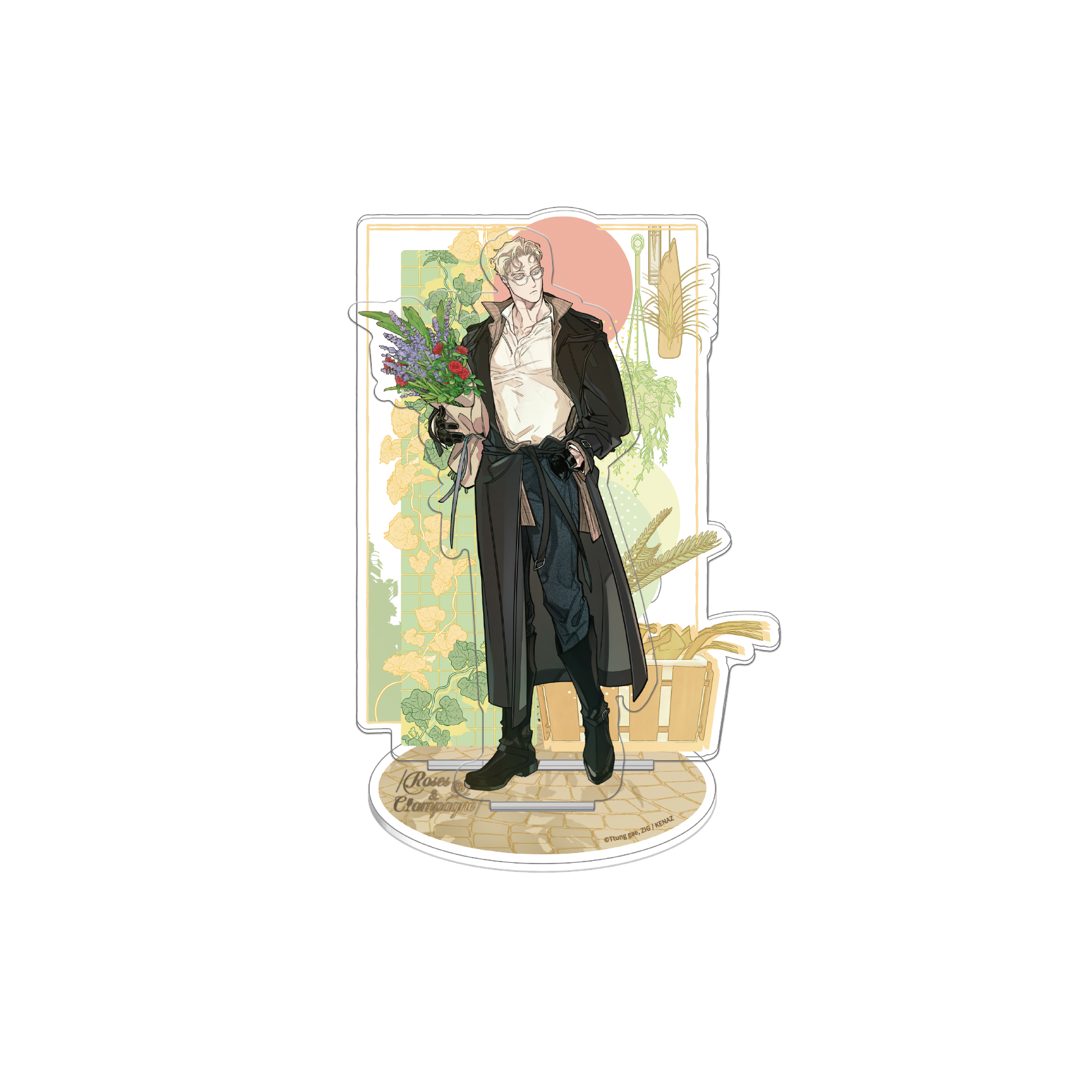 Roses And Champagne | Shikishi Board & Badge & Acrylic Stand Figure & Fridge Magnet