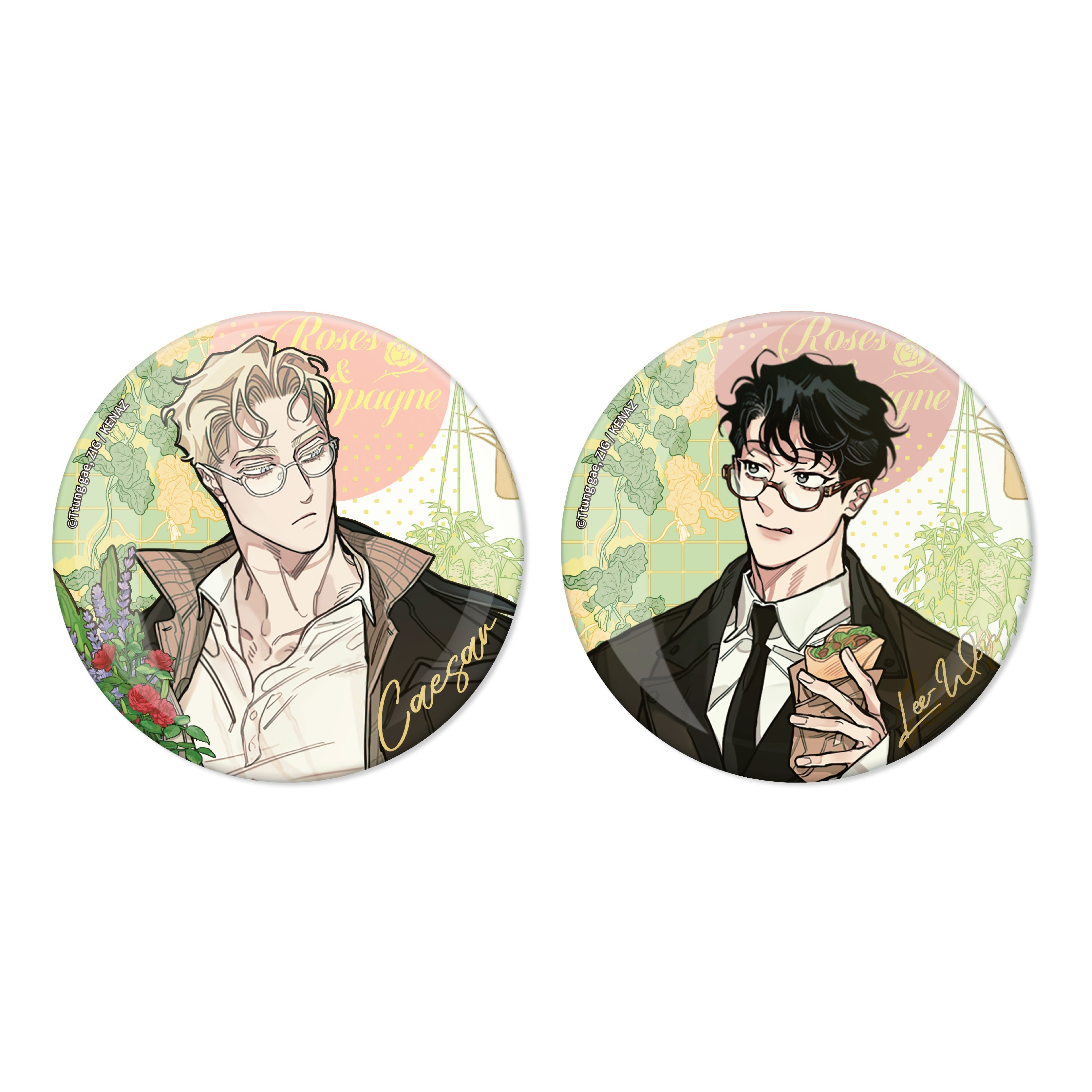 Roses And Champagne | Shikishi Board & Badge & Acrylic Stand Figure & Fridge Magnet