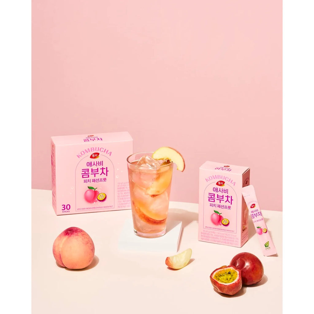Dongsuh Apple Cider Vinegar Kombucha Peach Passion Fruit 50g (10 Sticks)