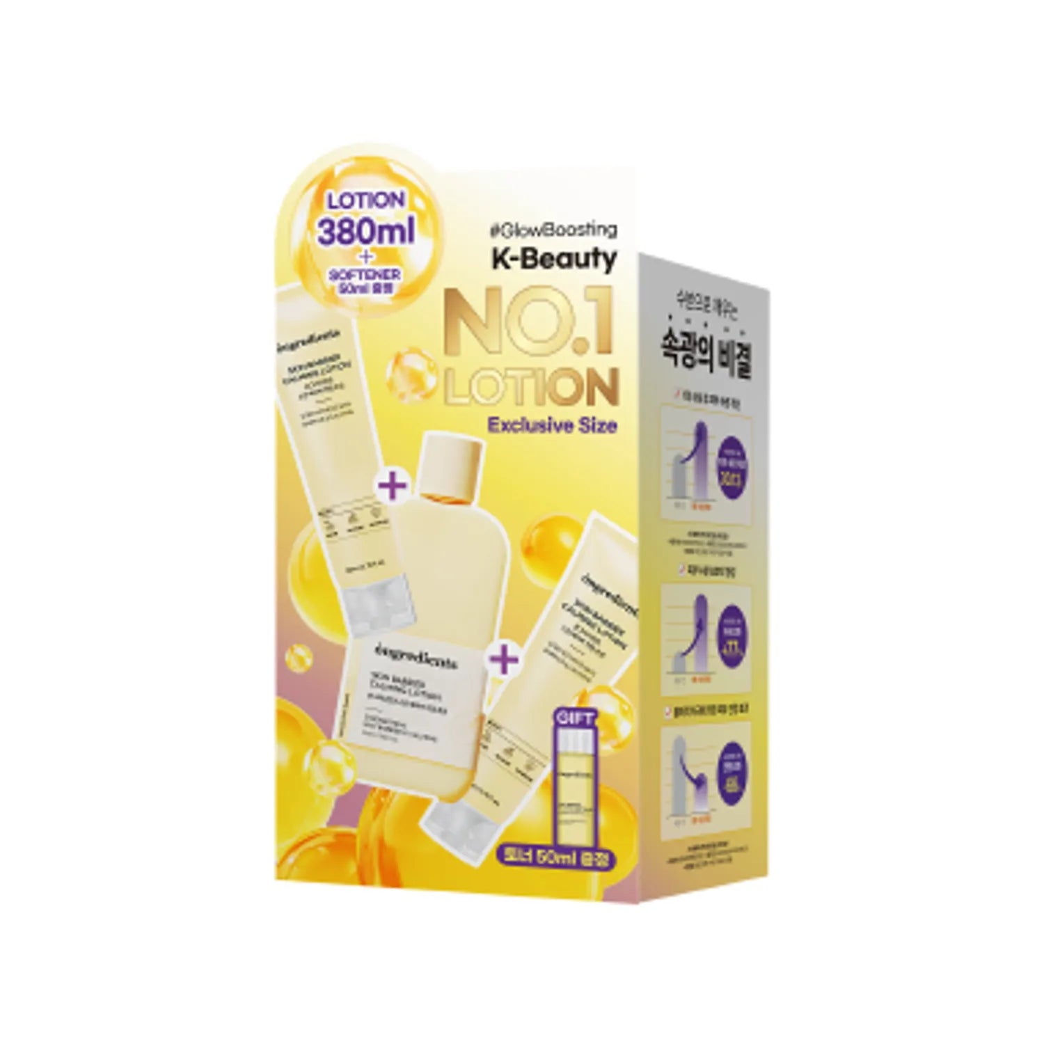 ongredients Skin Barrier Calming Large Size Set (Lotion 380ml+Softener 50ml)