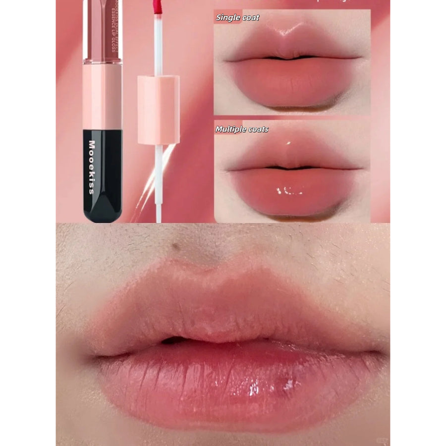 MUKESI Dual Essence Lip Glaze D08 Lychee Milk Tea