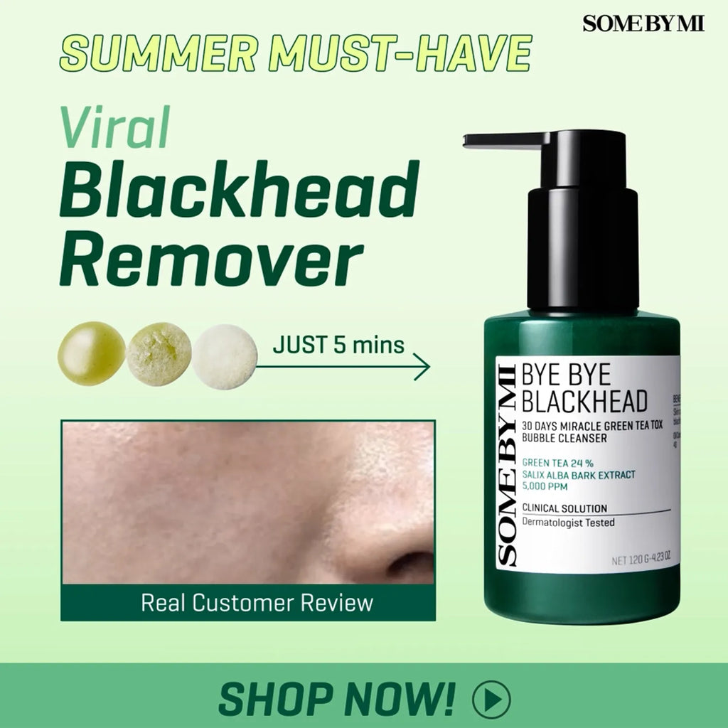 SOME BY MI Bye Bye Black head 30 Days Miracle Green Tea Tox Bubble Cleanser 120g
