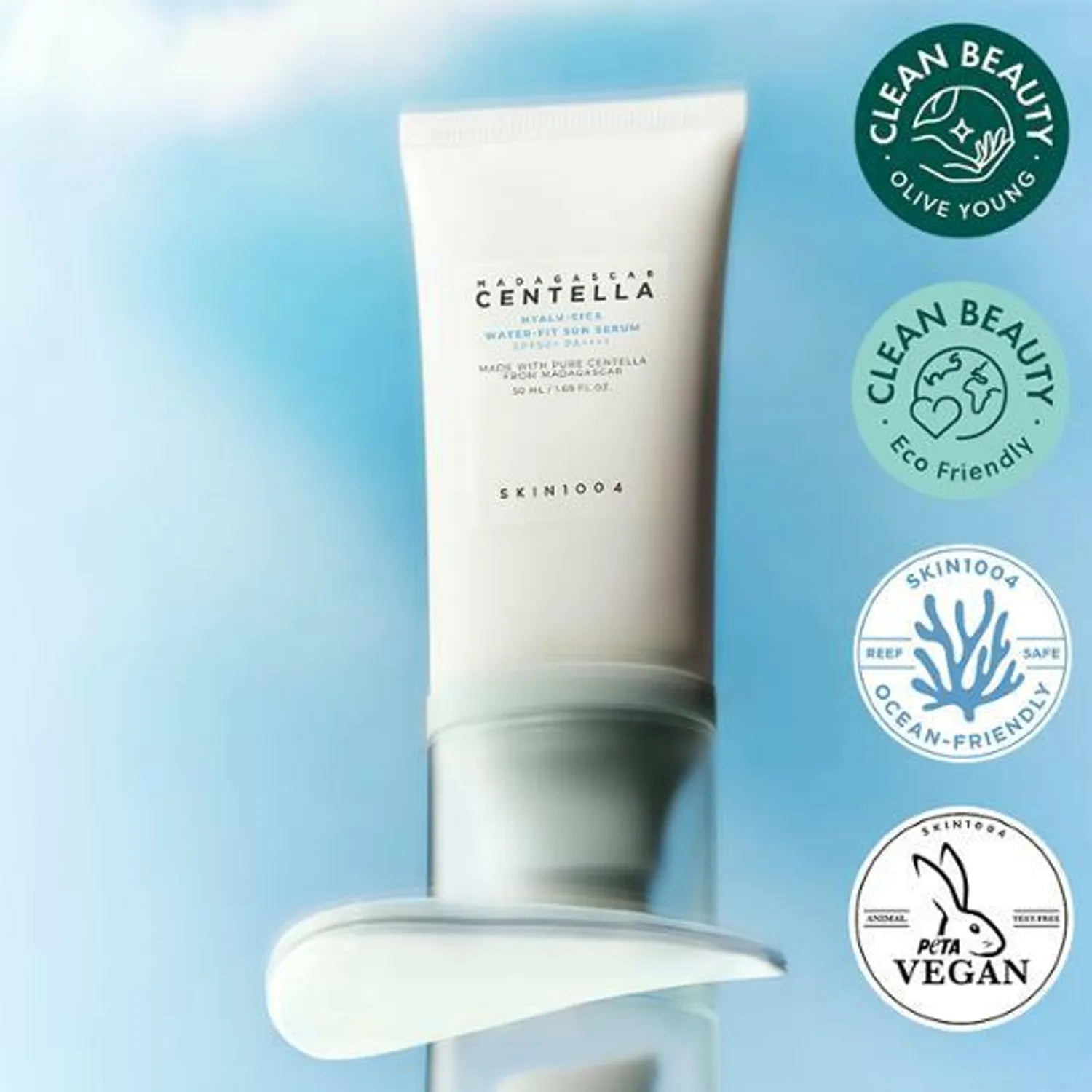 SKIN1004 Madagascar Centella Hyalu-Cica Water-Fit Sun Serum 50mL*2ea (Twin pack)