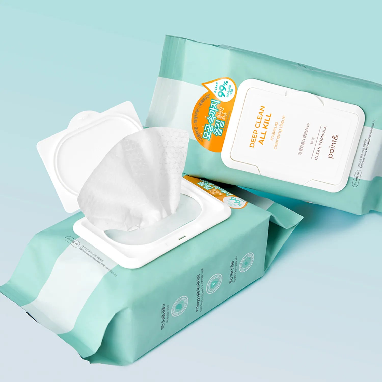 POINT& Deep Clean All Kill Makeup Cleansing Tissue 100P