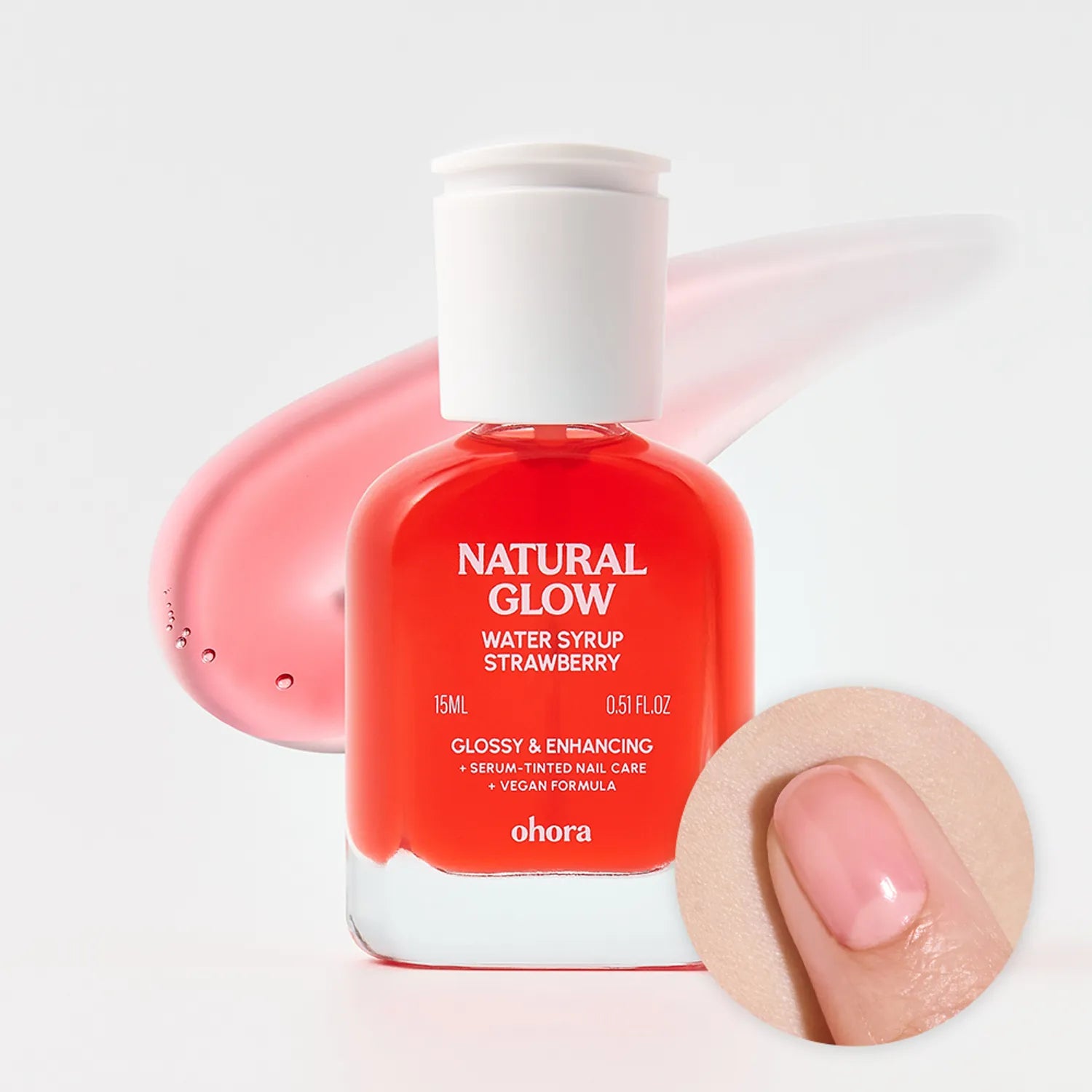 ohora Natural Glow Milk Syrup Nail Strengthener 15ml (10 Colors)