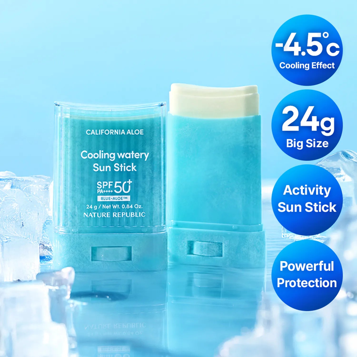 NATURE REPUBLIC California Aloe Cooling Watery Sun Stick 24g