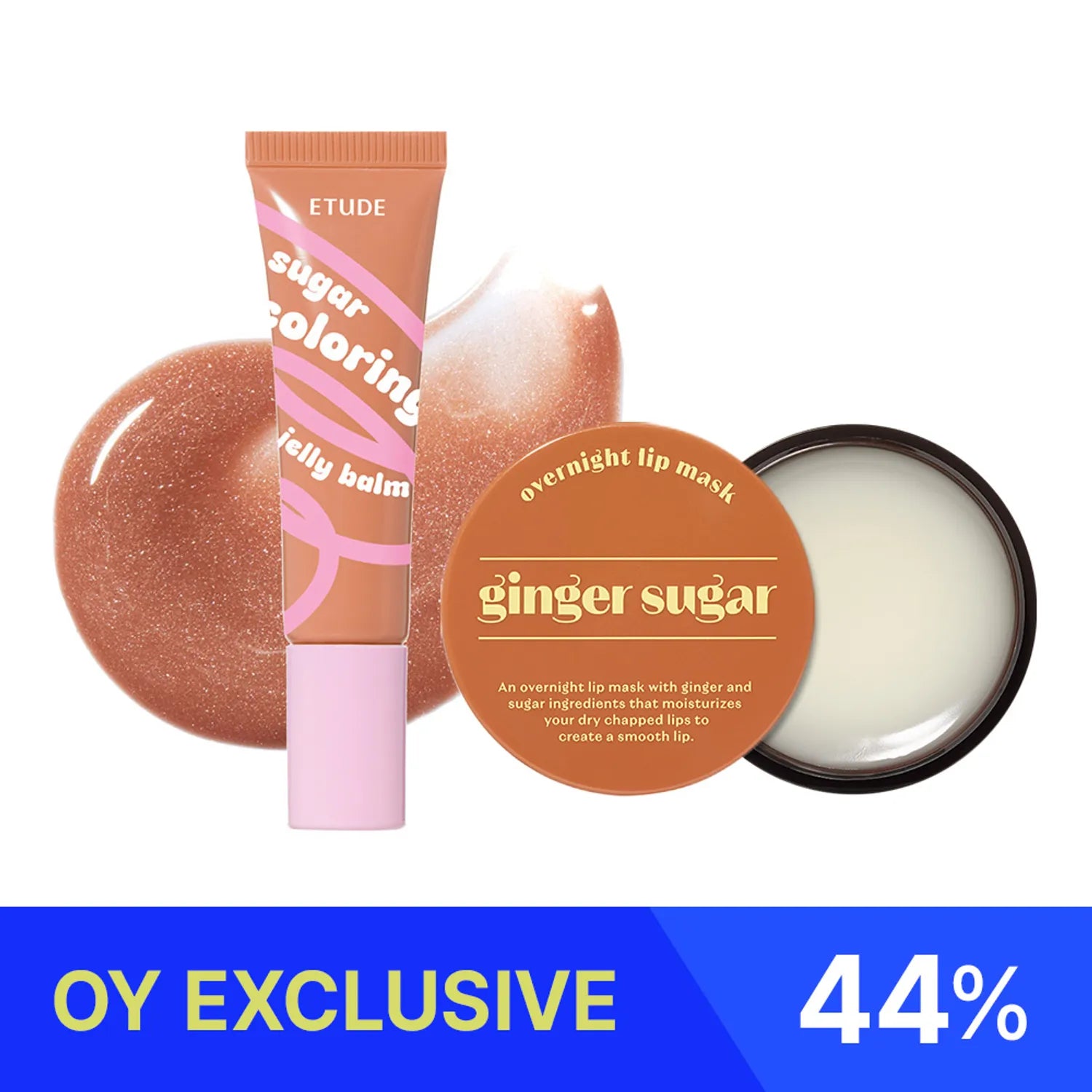 ETUDE Lipcare Set (Jelly Balm+Ginger Sugar Lip Mask)