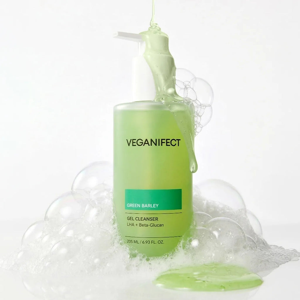 veganifect Green Barley LHA Gel Cleanser 205ml Set (+Cleansing Oil 20g)