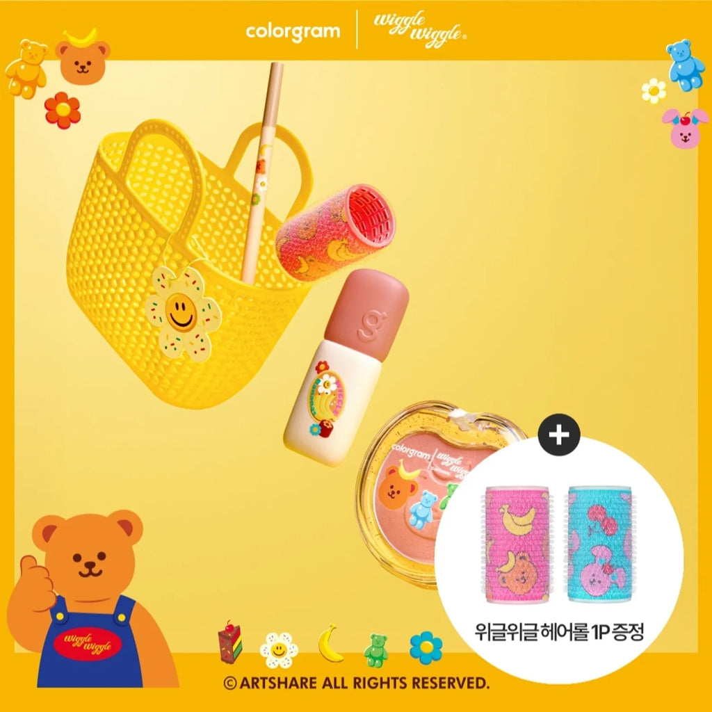 [Wiggle Wiggle Edition] colorgram Nude Blur Tint Set (Warm/Cool) (+Wiggle Wiggle Hair Roll)