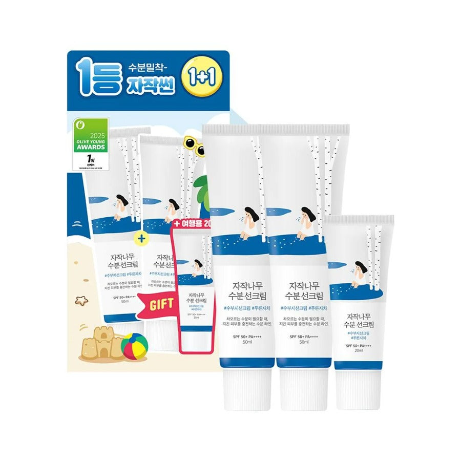 ROUND LAB Birch Juice Moisturizing Sunscreen SPF50+PA++++ 50ml*2+20ml