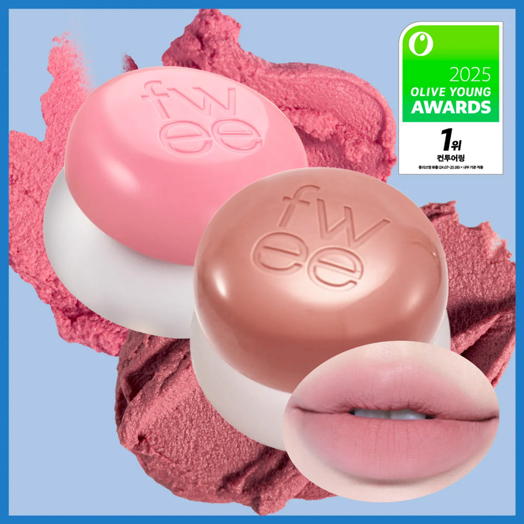 fwee Lip & Cheek Blurry Pudding Pot (Set/Single) (35 Colors)