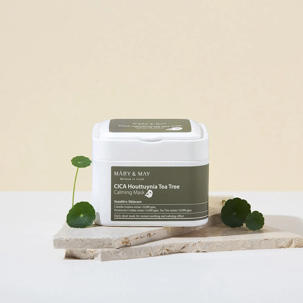 Mary & May CICA Houttuynia Tea Tree Calming Mask Sheets 30 Sheets