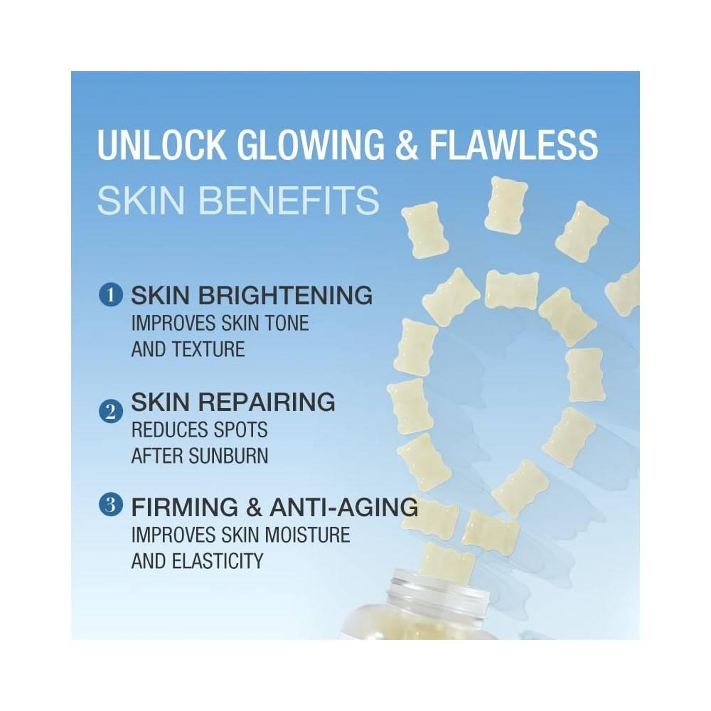 Nicotinamide Gummy, Glow with Nicotinamide & Vitamin E, Jasmine & Grapefruit Flavor, 60 gummies
