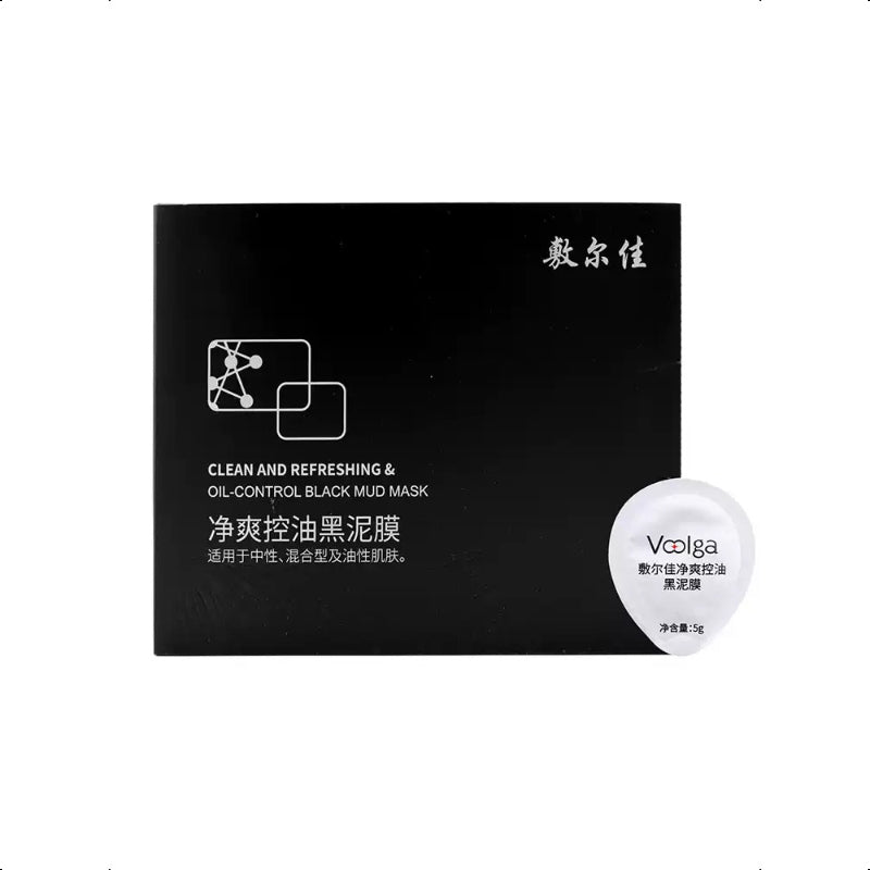 FUERJIA CLEAN AND REFRESHING & OIL-CONTROL BLACK MUD MASK 5g*8