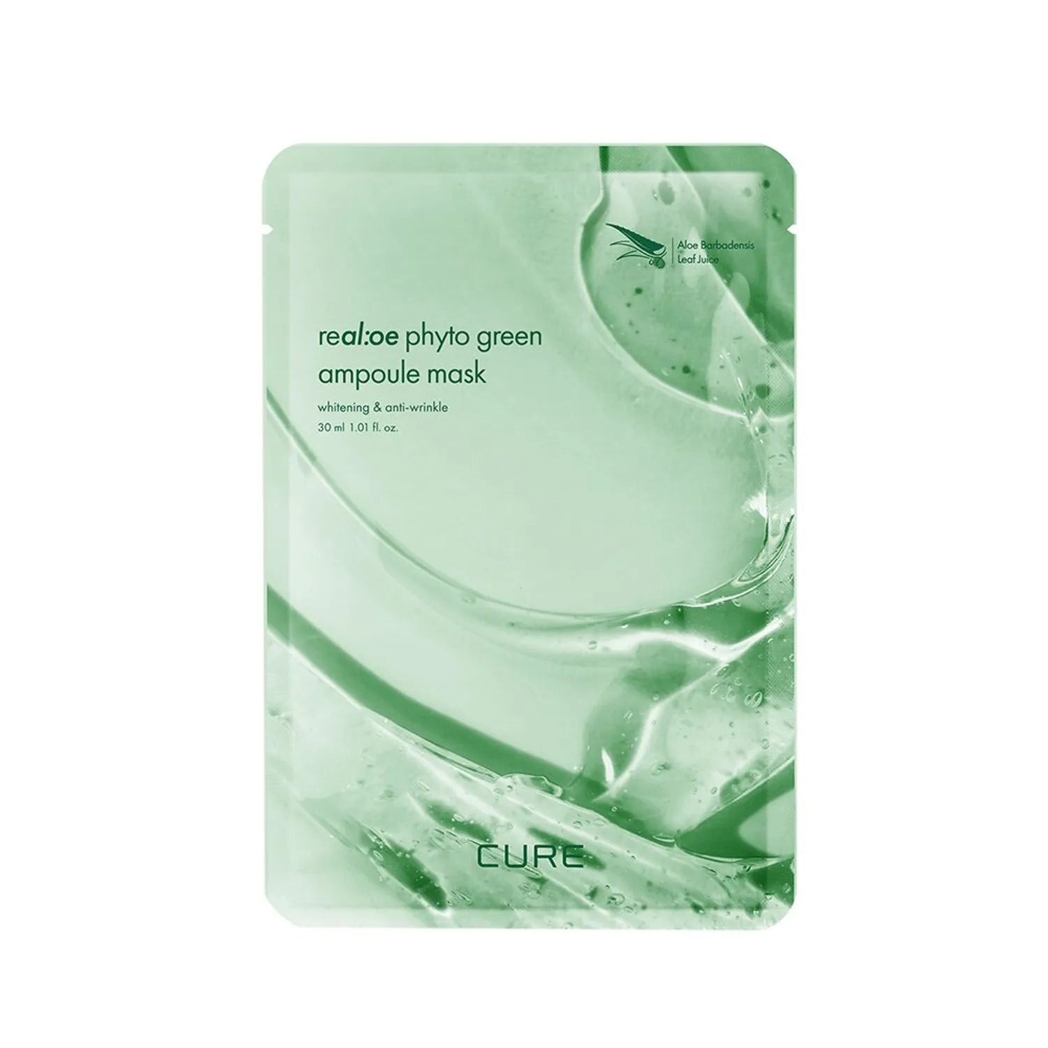 Cure re al:oe Phyto Green Ampoule Mask Sheet 1ea