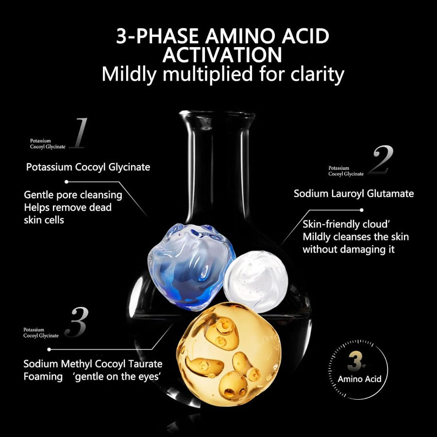 Sudee Amino Acid Refined Moisturizing Cleanser - Gentle Face Wash for Sensitive Skin Korean Skincare Hydrating & Radiance-Boosting Formula with Amino Acids White Truffle Extract (120ml)