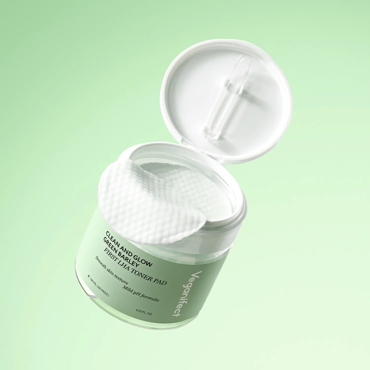 veganifect. Clean & Glow Green Barley First LHA Toner Pad 60P