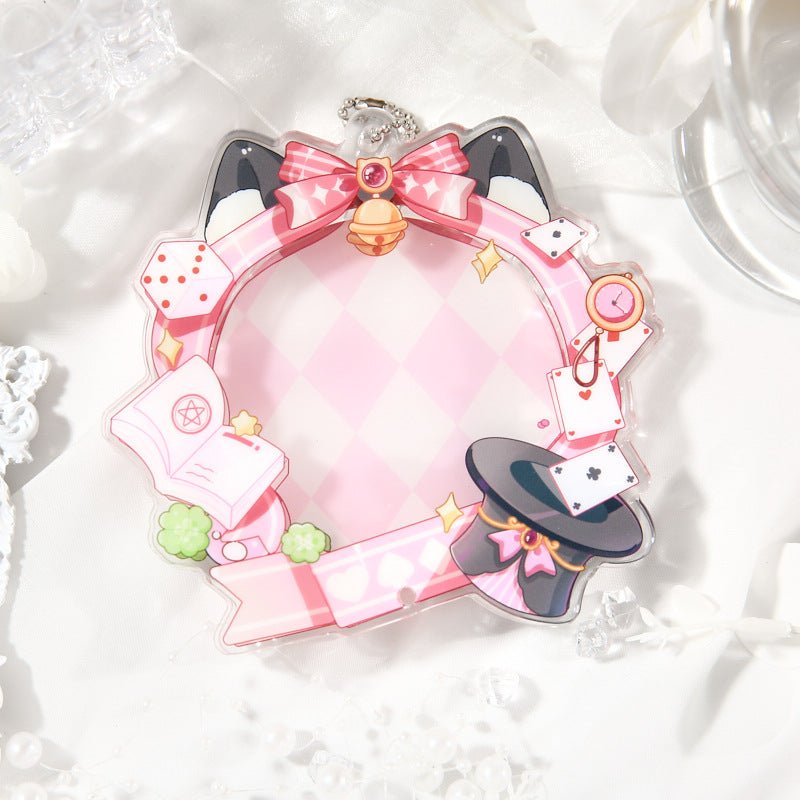 Anime Badge Display | 75mm Badge Acrylic Badge Case Charm Set FUNIMECITY Goods Display - FUNIMECITY