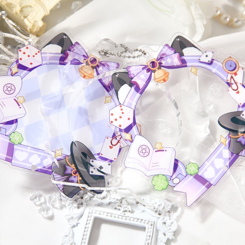 Anime Badge Display | 75mm Badge Acrylic Badge Case Charm Set FUNIMECITY Goods Display - FUNIMECITY