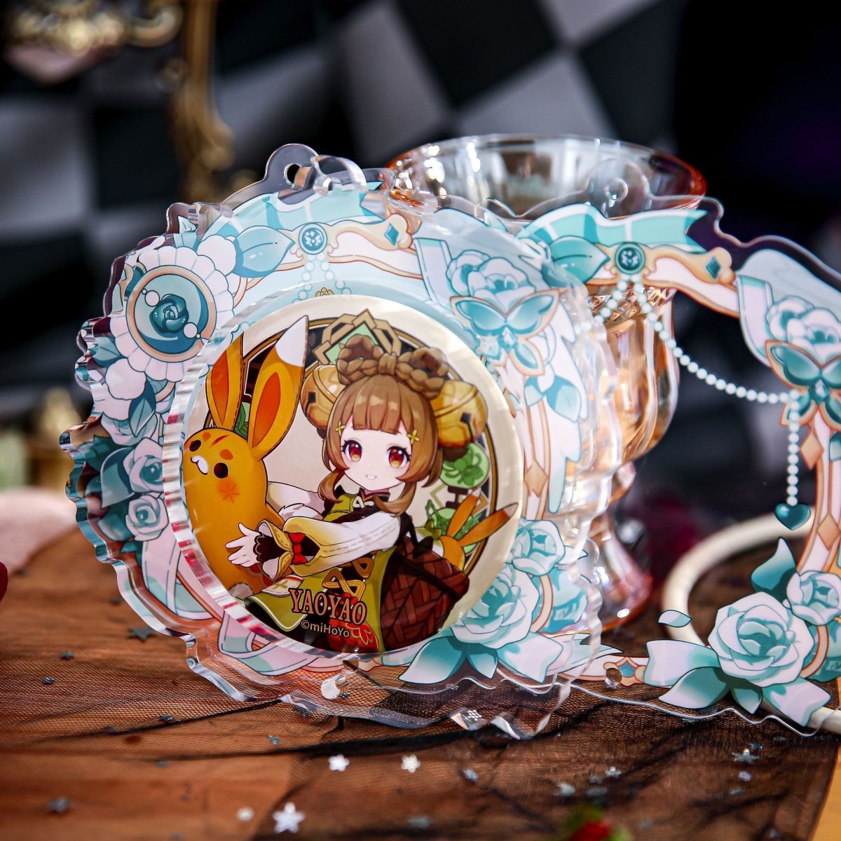Anime Badge Display | 75mm Badge Acrylic Badge Case Charm Set FUNIMECITY Goods Display - FUNIMECITY