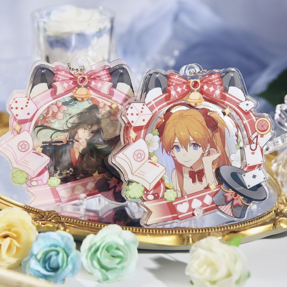 Anime Badge Display | Alice's Night Series Acrylic Badge Holder FUNIMECITY Goods Display - FUNIMECITY