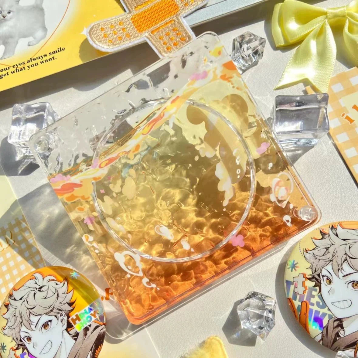 Anime Badge Display | Chen Ni Series Acrylic Gradient Water Ripple Badge Standee