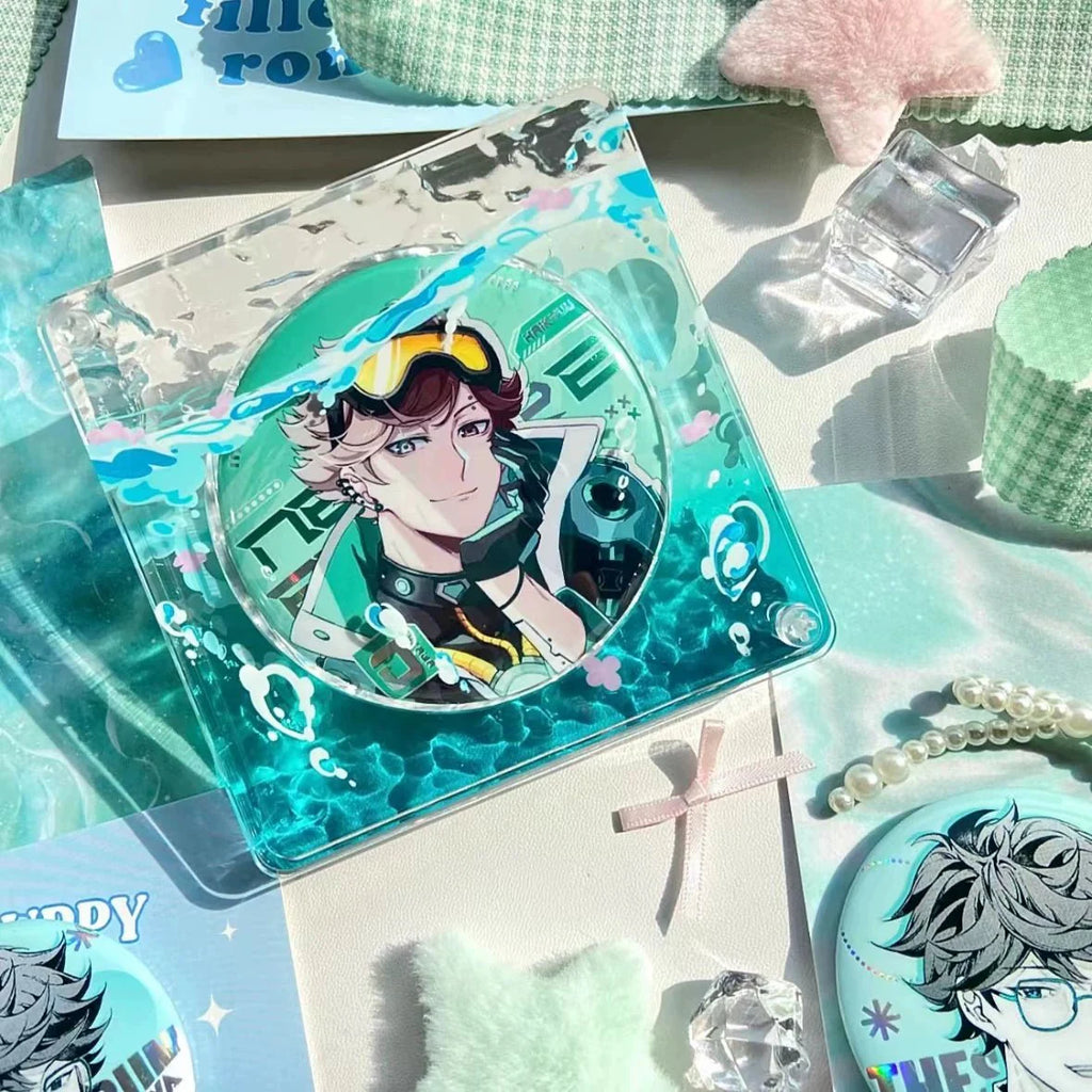 Anime Badge Display | Chen Ni Series Acrylic Gradient Water Ripple Badge Standee